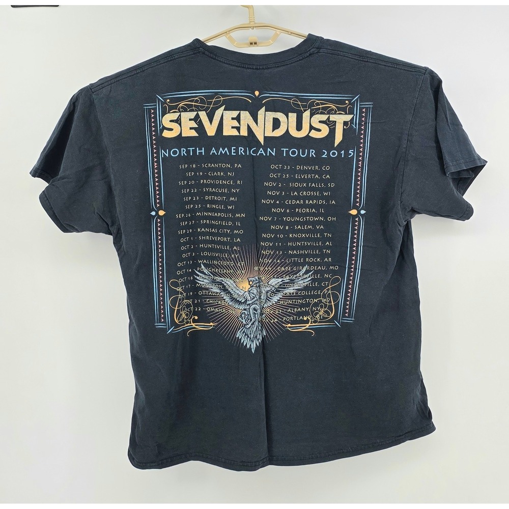 Gildan Sevendust Shirt Kill The Flaw North American Tour 2015 Size XL Mens Black - Picture 7 of 7